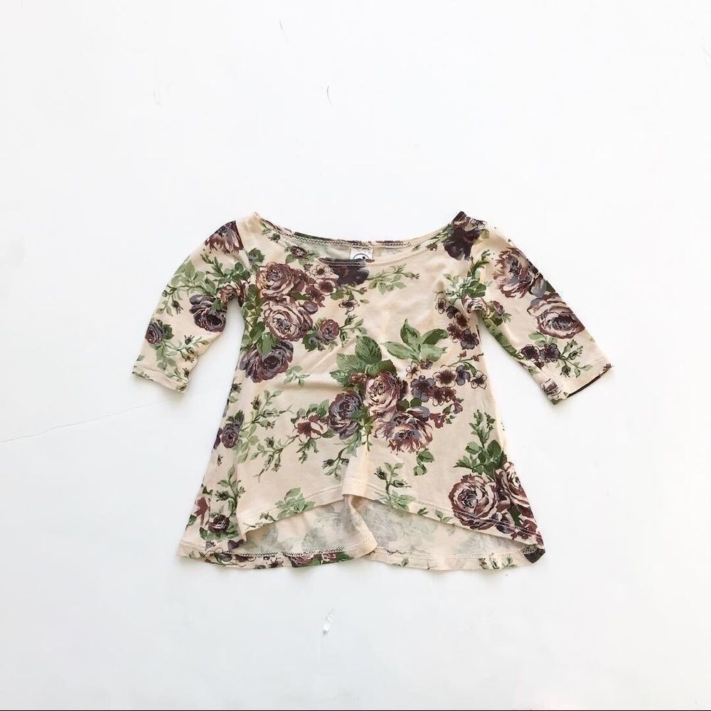 Little & Lively floral hi-low dress/top EUC 0-6m